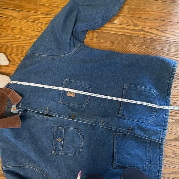 SOLD-Carhartt Men's Blanket Lined Chore Jacket with Corduroy Collar-SOLD- - Picture 4 of 7